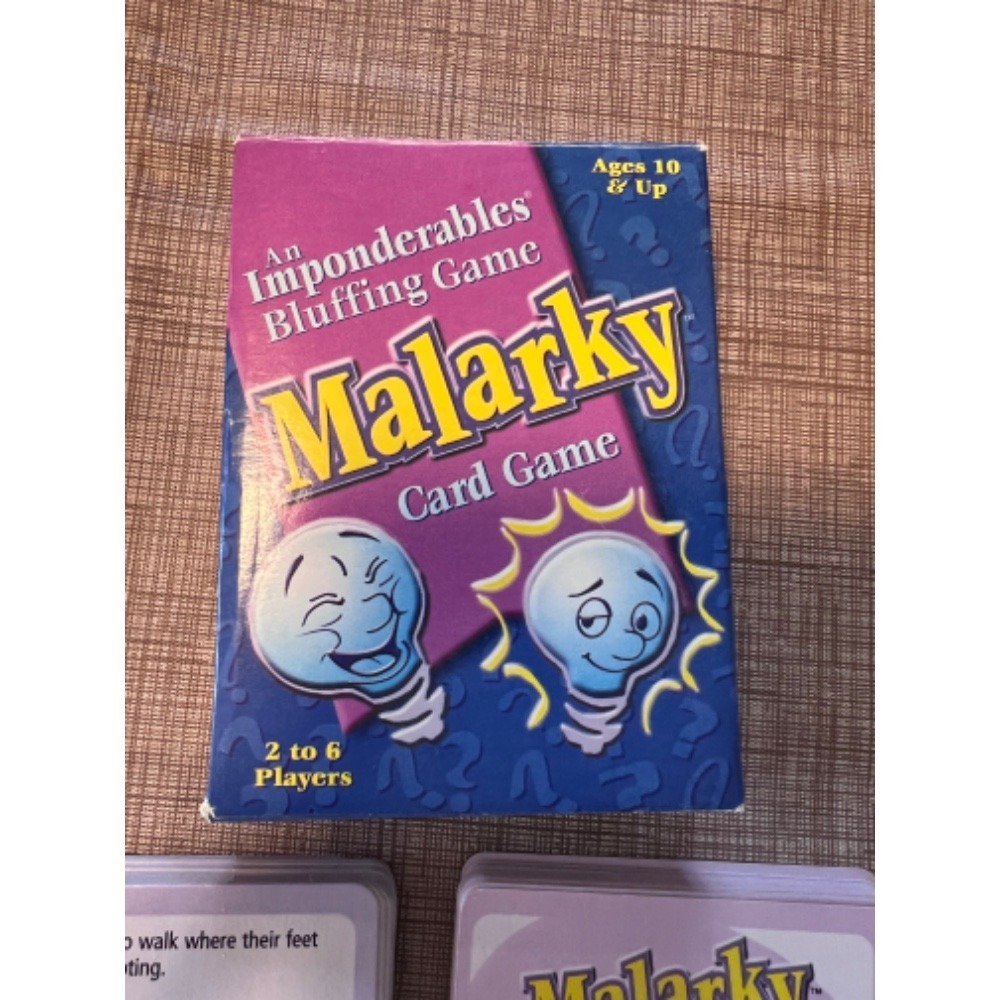 Patch Malarky Card Game Imponderables‎ Bluffing Game Questions Answers Y2K